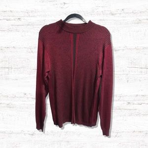 Vintage 90s Bachrach Ribbed Sweater Red Men’s Size Medium